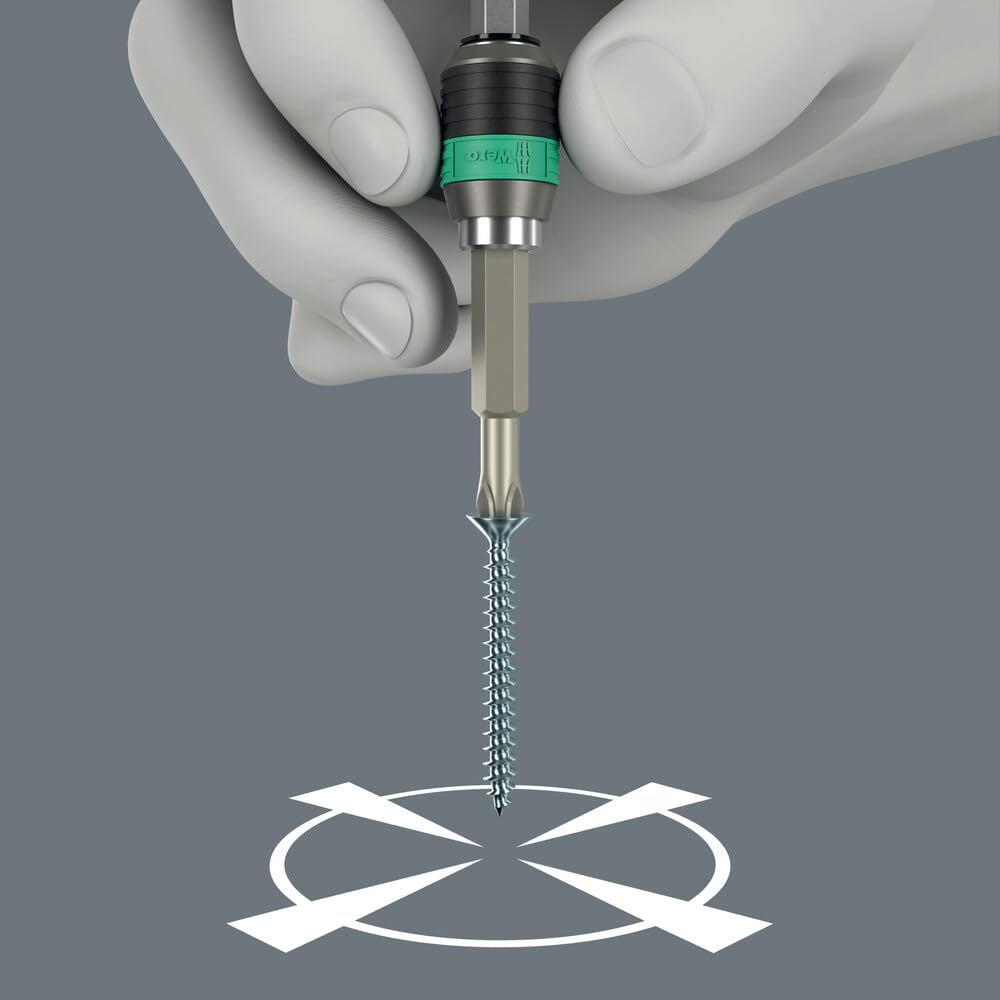 Wera 889/4/1 Rapidaptor Universal Bit Holder, 1/4 Zoll x 75 mm x 1/4 Zoll