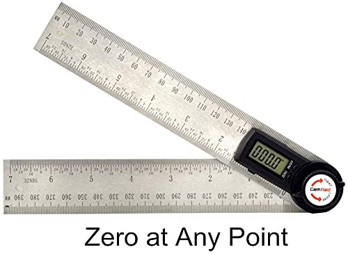 GemRed  Digital Angle Ruler Protractor (Stainless steel (black button))