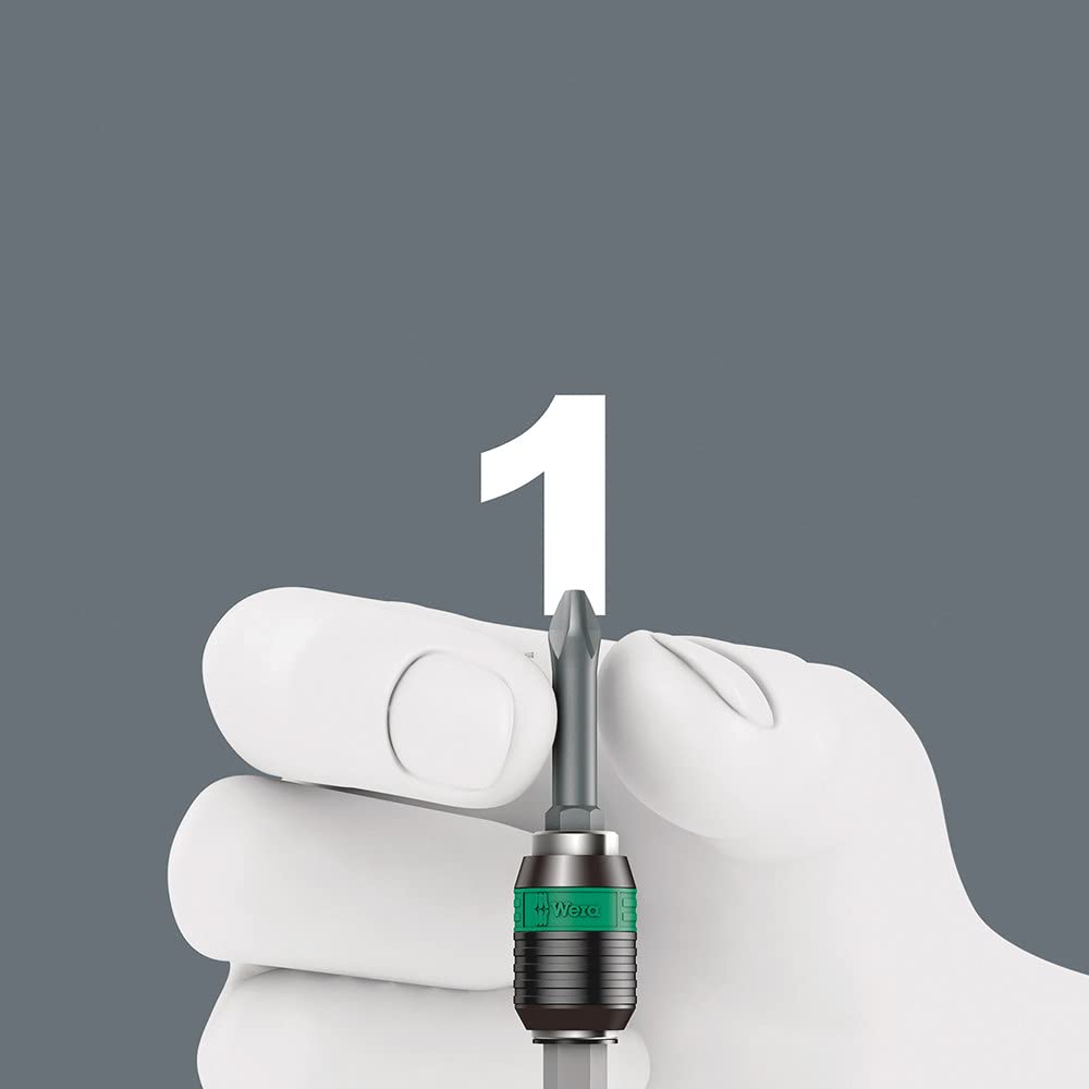 Wera 889/4/1 Rapidaptor Universal Bit Holder, 1/4 Zoll x 75 mm x 1/4 Zoll