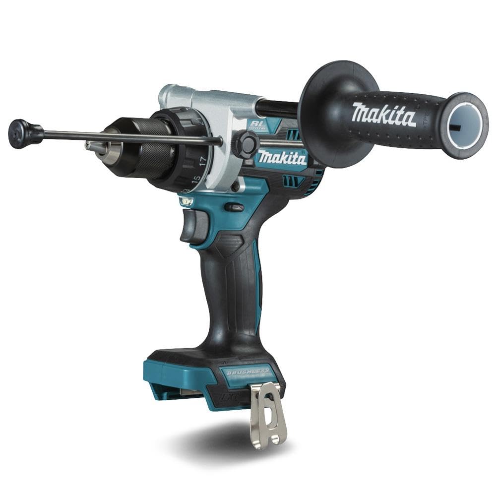 Makita 18V Brushless Hammer Driver Drill Kit with 5.0Ah Battery and Rapid Charger in Heavy Duty Case.
