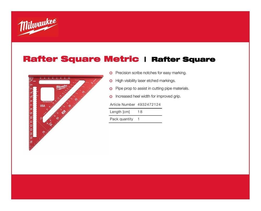 Milwaukee Metric Try Square Triangle