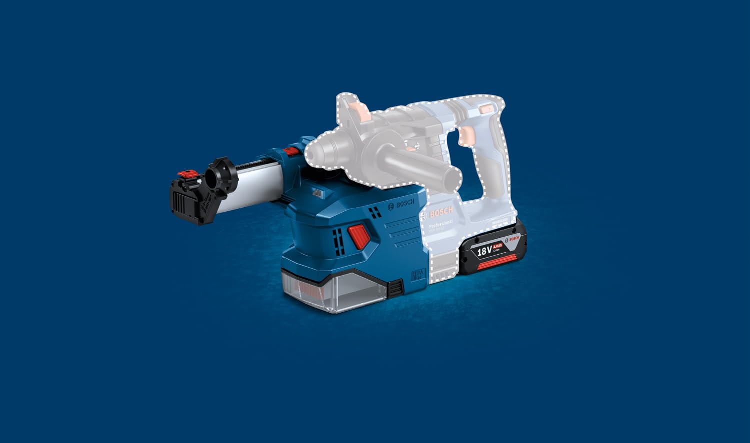 Bosch Professional Dust Extraction Hammer GDE 18V-12 (with SDS Plus, for Drilling Range Between 6 mm to 10 mm Holes, incl. 2 x Ring Brush)