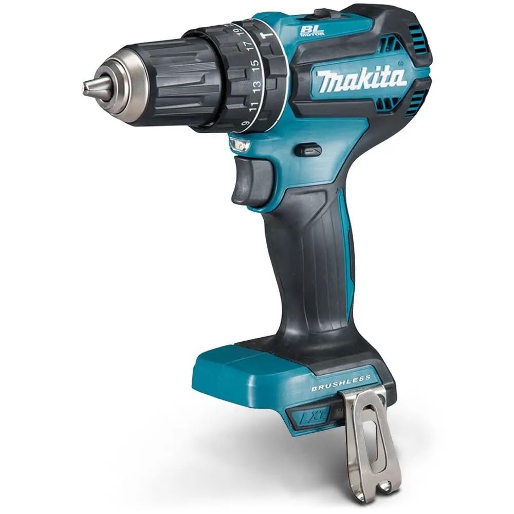 Makita DHP485Z 18 Brushless Hammer Driver Drill, Tool Skin Only (not including battery/charger) in plain packaging