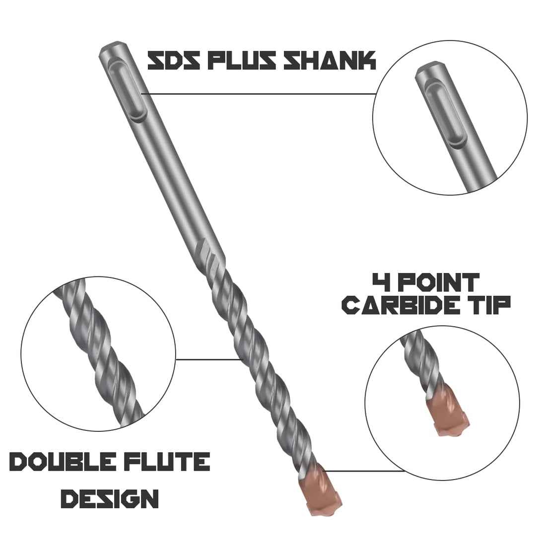 Owl Tools SDS Plus Rotary Hammer Drill Bit Set