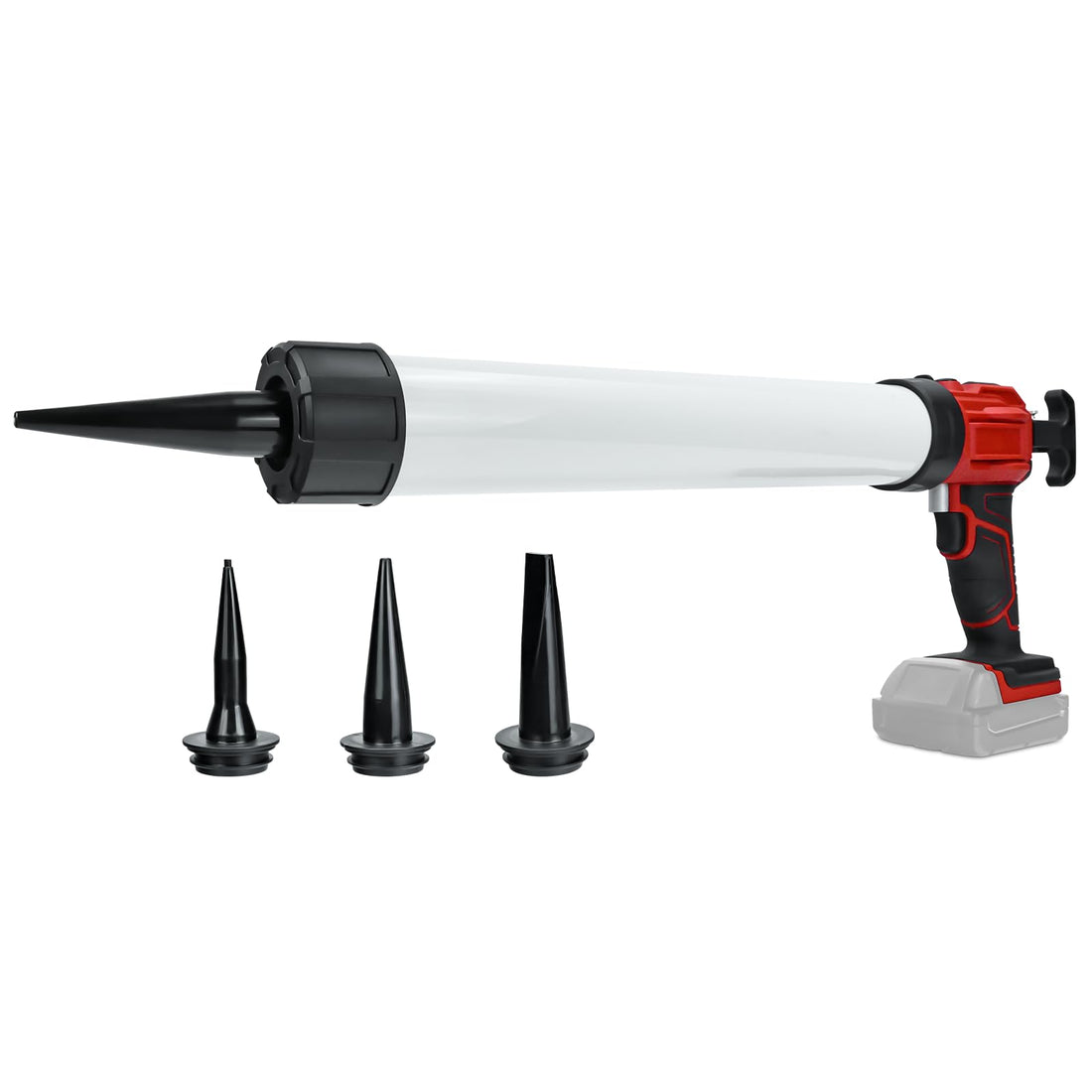 Cordless Caulk Gun Sausage Cartridge for Milwaukee 18V Battery,Dripless Caulking gun 20oz/600ml,Anti-Dripping,4 Adjustable Speeds,Powerful Electric Caulking Gun Tools,for Filling,Sealing(No Battery)