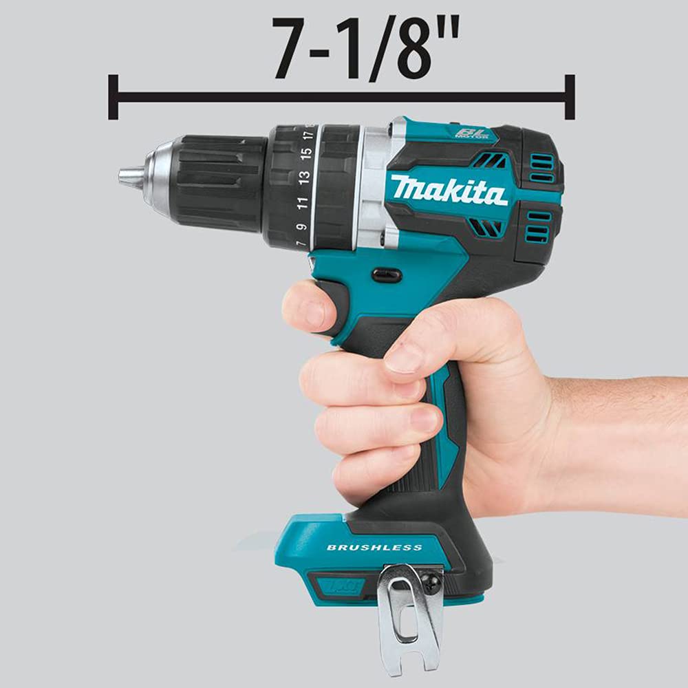 Makita DHP484Z 18V Mobile Brushless Heavy Duty Compact Hammer Driver Drill (Tool Skin Only, No battery/charger) in PLAIN PACKAGING.