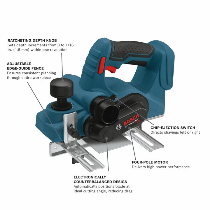 Bosch Bare-Tool PLH181B 18-Volt Lithium-Ion Cordless Planer