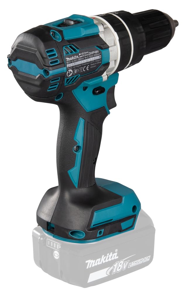 Makita DHP484Z 18V Mobile Brushless Heavy Duty Compact Hammer Driver Drill (Tool Skin Only, No battery/charger) in PLAIN PACKAGING.