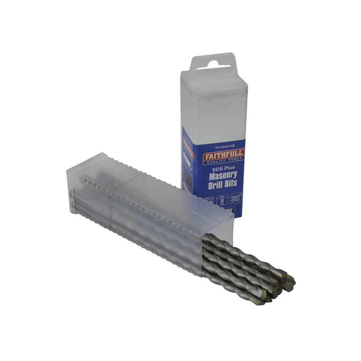 Faithfull SDS Plus Drill 8mm OL: 210mm WL: 150mm Bulk 10