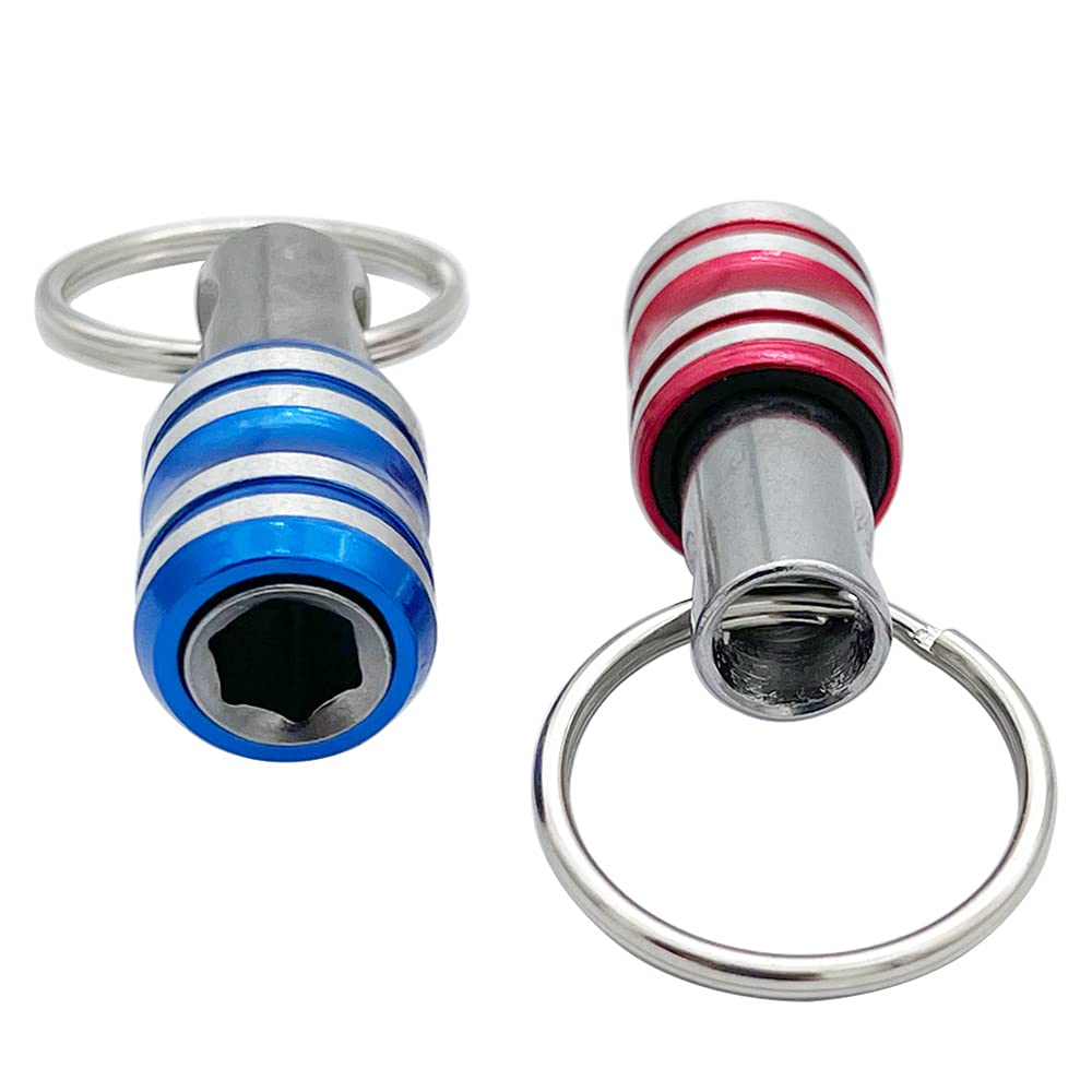 Saipe 5pcs 1/4inch Hex Shank Keychain Screwdriver Bits Holder Set Extension Bar Quick Change Drill Screw Adapter Screw Bit Holder for drill