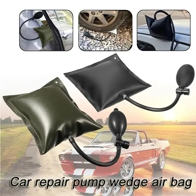 Air Wedge Bag Pump,Professional Leveling 3 Pack Strong Air Wedge Bag Kit,Car Door and Window Installation and Positioning air Cushion airbag(3 PCS air Bags)