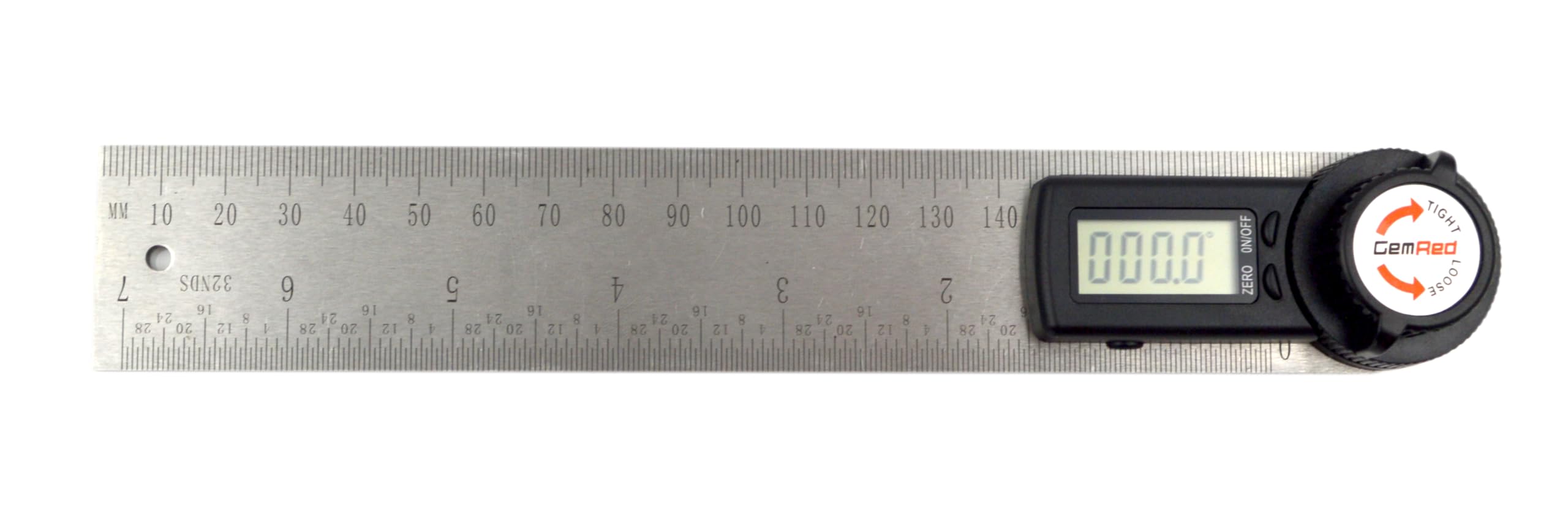 GemRed  Digital Angle Ruler Protractor (Stainless steel (black button))
