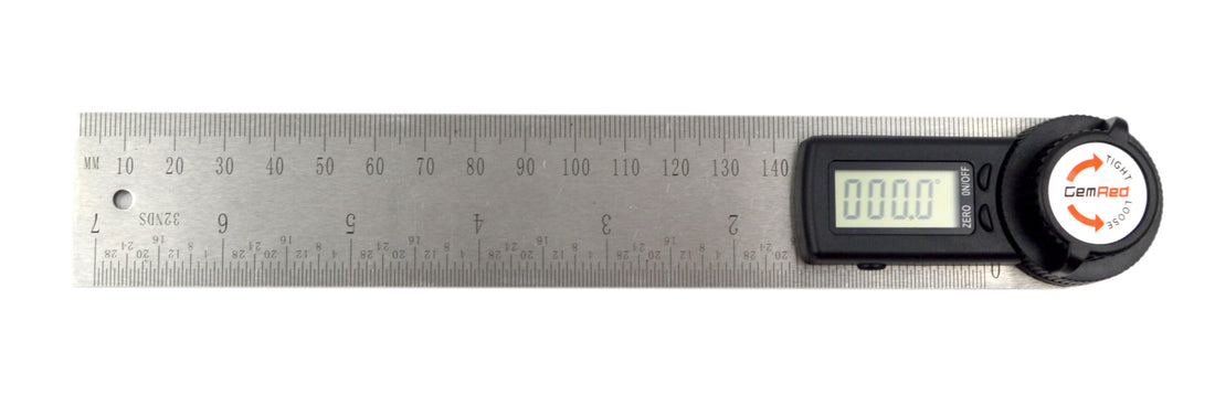 GemRed  Digital Angle Ruler Protractor (Stainless steel (black button))
