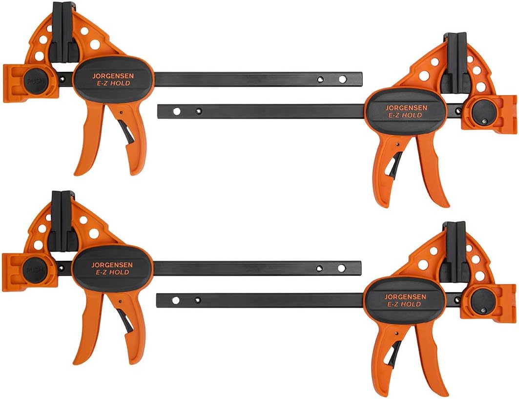 Jorgensen 6" Spreader/Bar Clamp Set, 4-pack,One-Hand Light Duty
