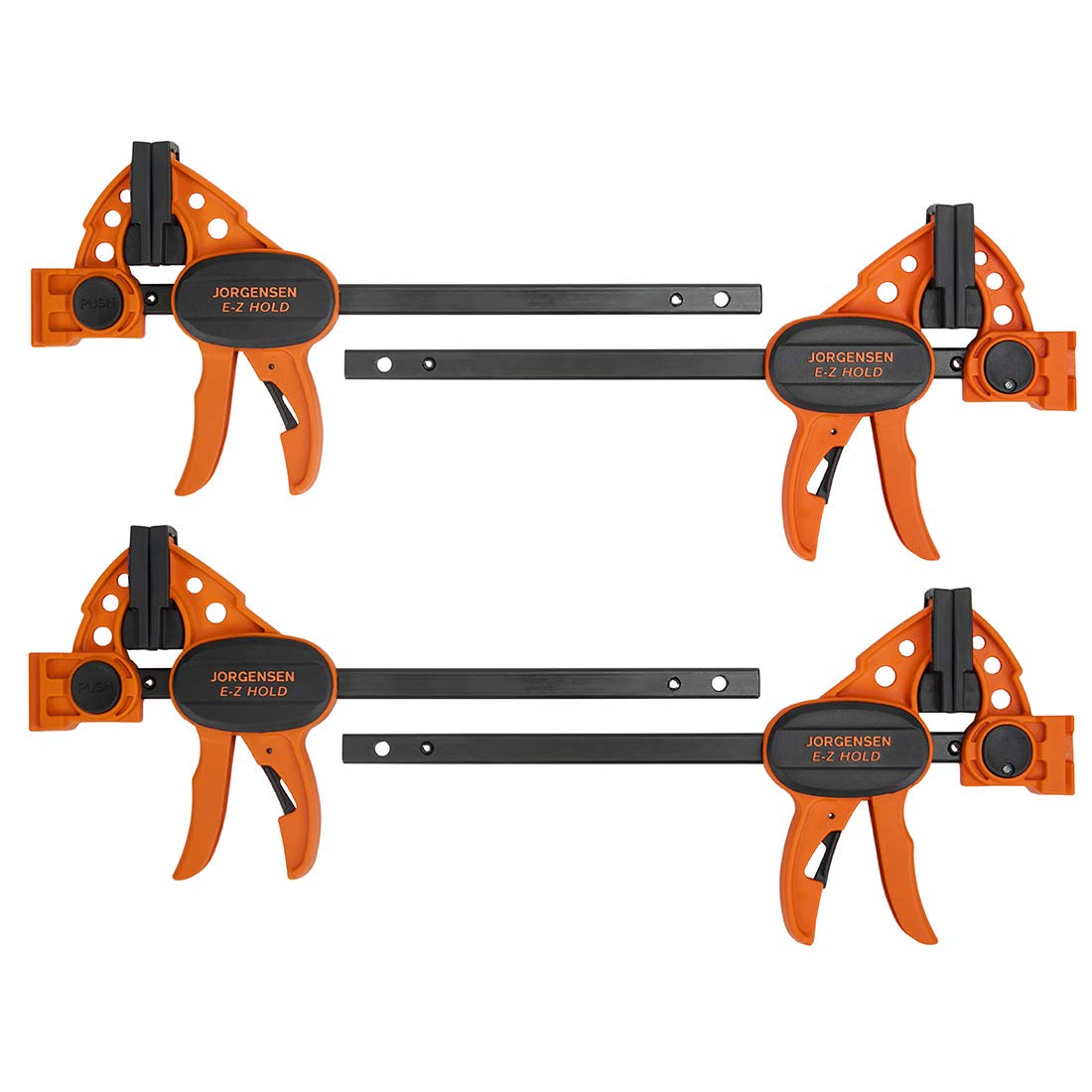 Jorgensen 6" Spreader/Bar Clamp Set, 4-pack,One-Hand Light Duty
