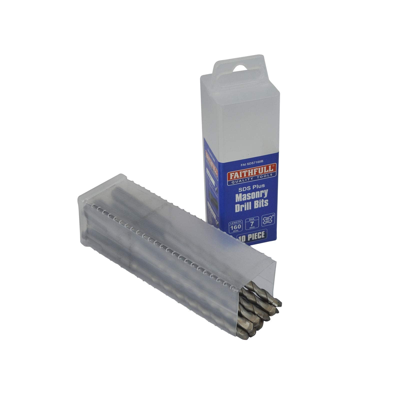 Faithfull SDS Plus Drill 8mm OL: 210mm WL: 150mm Bulk 10