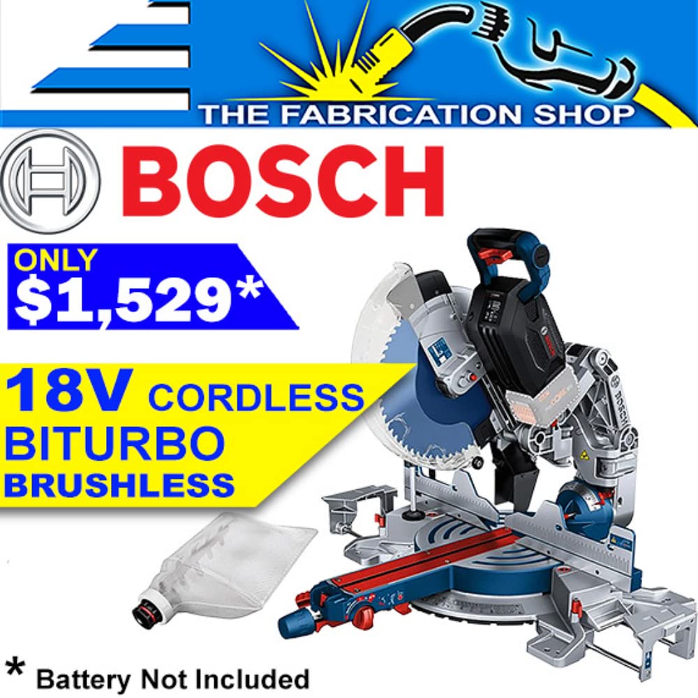 Bosch 18V GCM 18V-305 GCD 305mm Cordless Biturbo Mitre Saw Compound Glide - Skin Only, 0601B43040