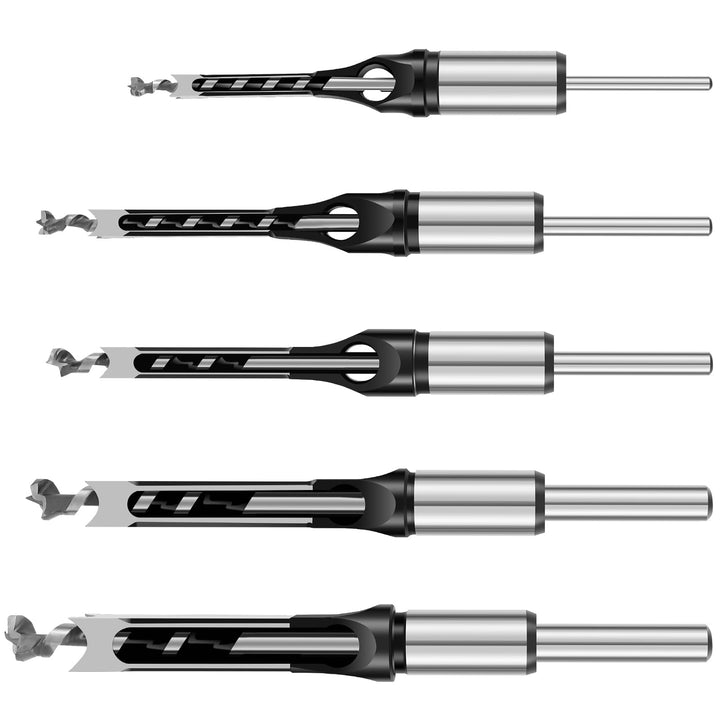 HSHGZSR 5 Pcs Square Hole Drill Bit Tool High Hardness Square Hole Drill Bits Set