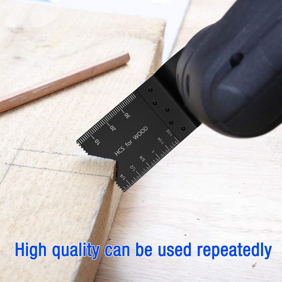 50 Pack Professional Wood Universal Quick Release Oscillating Saw Blades, Fits Fein Multimaster, Porter Rockwell Cable,Black & Decker,Bosch Craftsman and More (50pcs 34mm Width)
