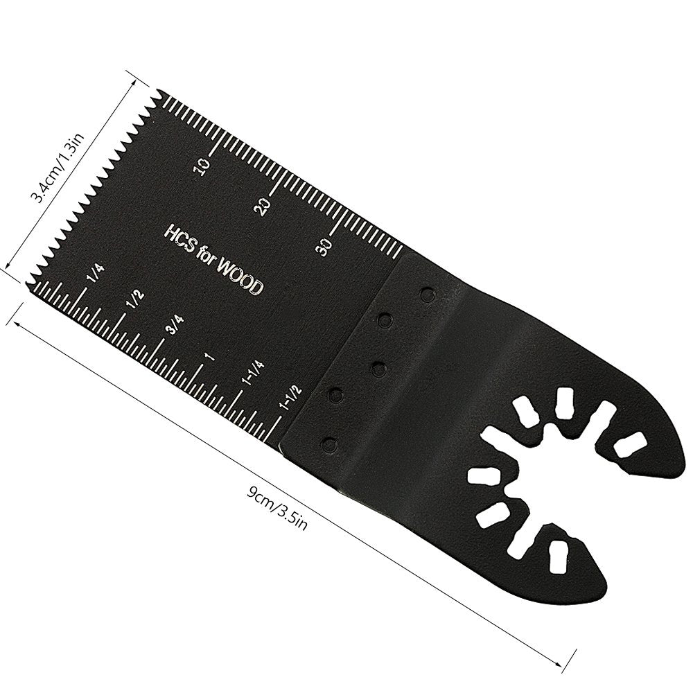 50 Pack Professional Wood Universal Quick Release Oscillating Saw Blades, Fits Fein Multimaster, Porter Rockwell Cable,Black & Decker,Bosch Craftsman and More (50pcs 34mm Width)
