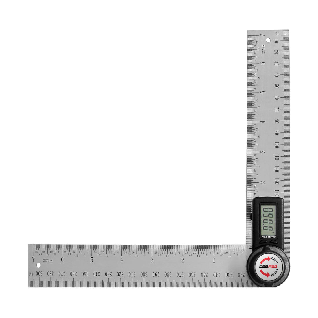 GemRed  Digital Angle Ruler Protractor (Stainless steel (black button))