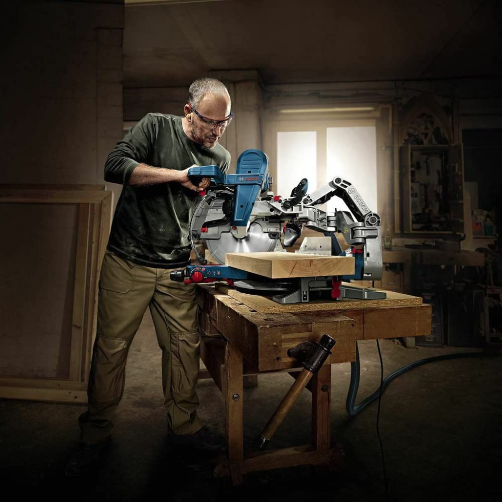 Bosch Genuine 12" 305mm GCM 12 GDL Mitre Saw, Compound Sliding, Axial Glide, Electric Corded, Drop Chop - 0601B23640