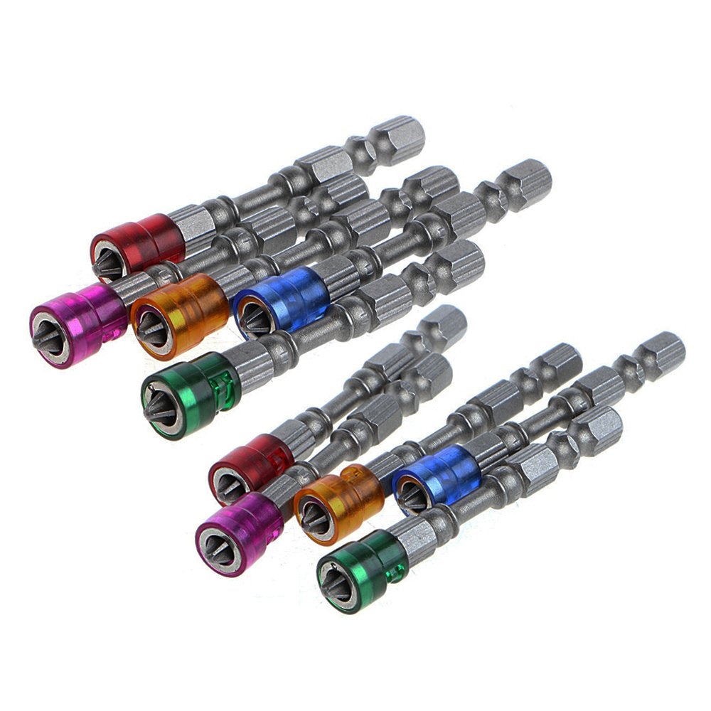 Screwdriver Bits, Magnetic Collar Design 10pcs 1/4 Inch Hex Shank