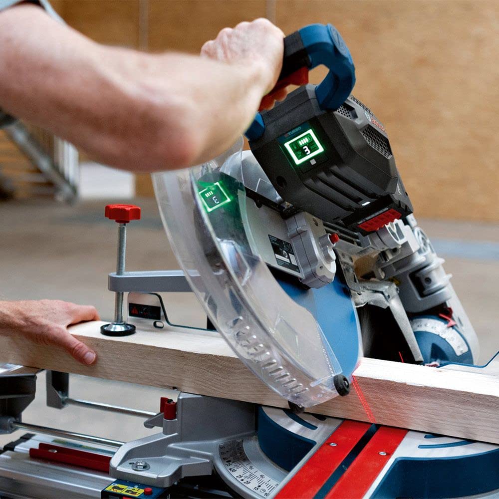 Bosch 18V GCM 18V-305 GCD 305mm Cordless Biturbo Mitre Saw Compound Glide - Skin Only, 0601B43040