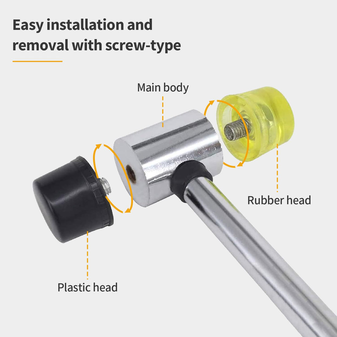 Double-Faced Soft Hammer Mallet, Rubber Hammer