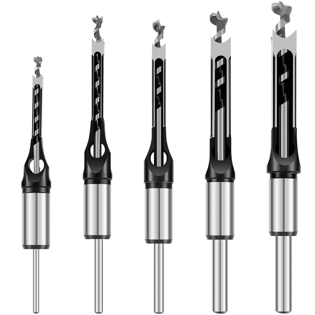 HSHGZSR 5 Pcs Square Hole Drill Bit Tool High Hardness Square Hole Drill Bits Set