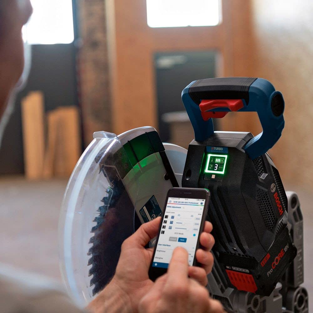 Bosch 18V GCM 18V-305 GCD 305mm Cordless Biturbo Mitre Saw Compound Glide - Skin Only, 0601B43040