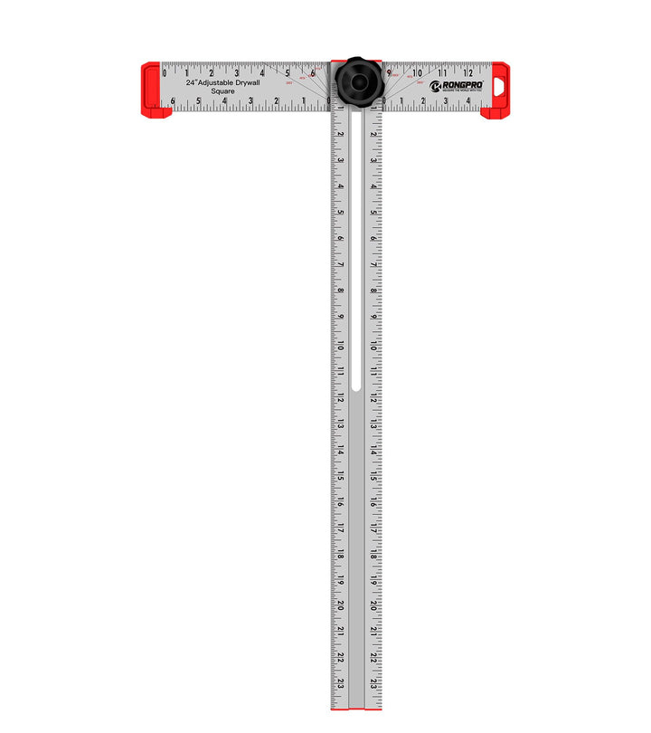 RONGPRO 24 Inch Adjustable T-Square Measuring Tools Layout Tools Aluminum Drywall A-Square