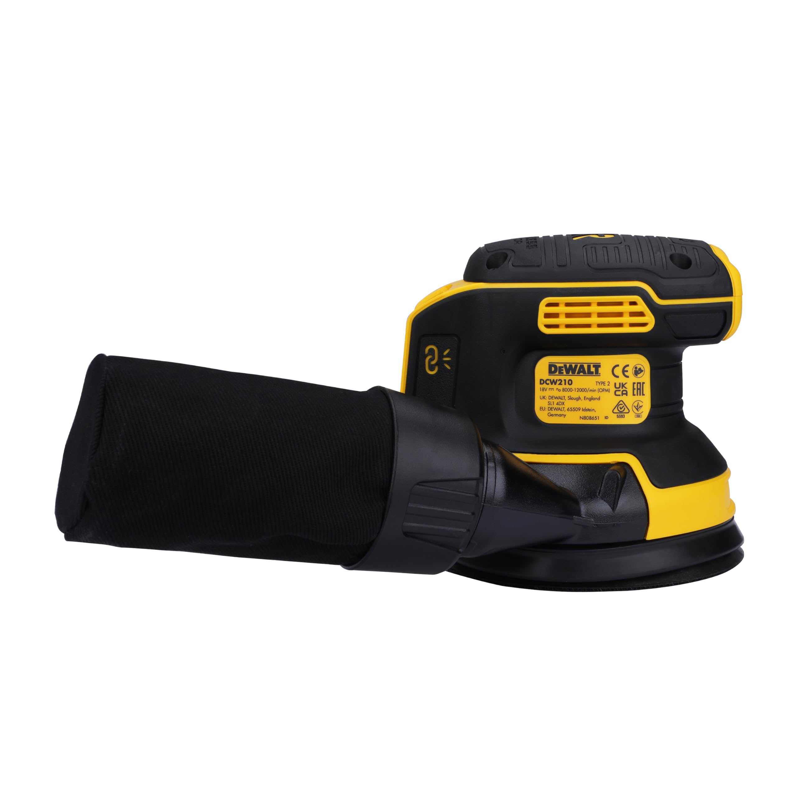 DeWalt 18V XR Brushless Random Orbital Sander, 125 mm Pad Size