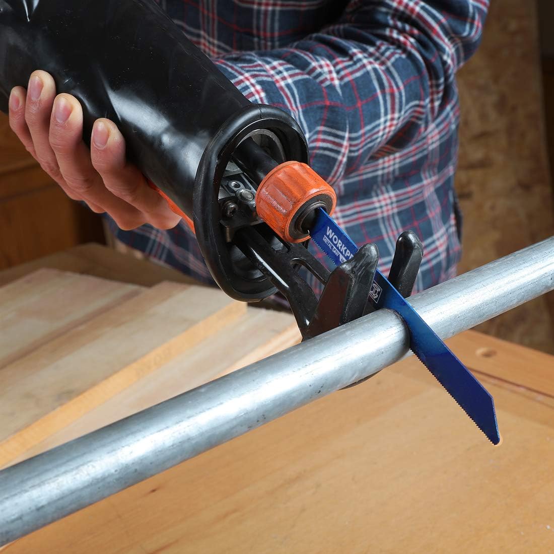 WORKPRO 32-Piece Reciprocating Sabre Saw Blades Set for Wood & Metal, with Organizer Pouch, Fits Bosch, Dewalt, Makita, etc.