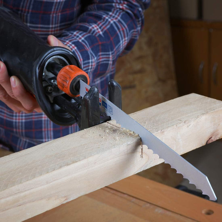 WORKPRO 32-Piece Reciprocating Sabre Saw Blades Set for Wood & Metal, with Organizer Pouch, Fits Bosch, Dewalt, Makita, etc.