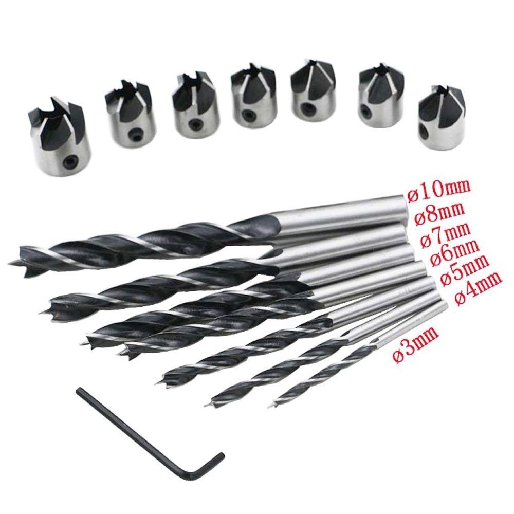 Countersink Drill Bits, Set of 7pcs HSS Countersink Drill Bits Hole Drill Bit Screw Woodworking