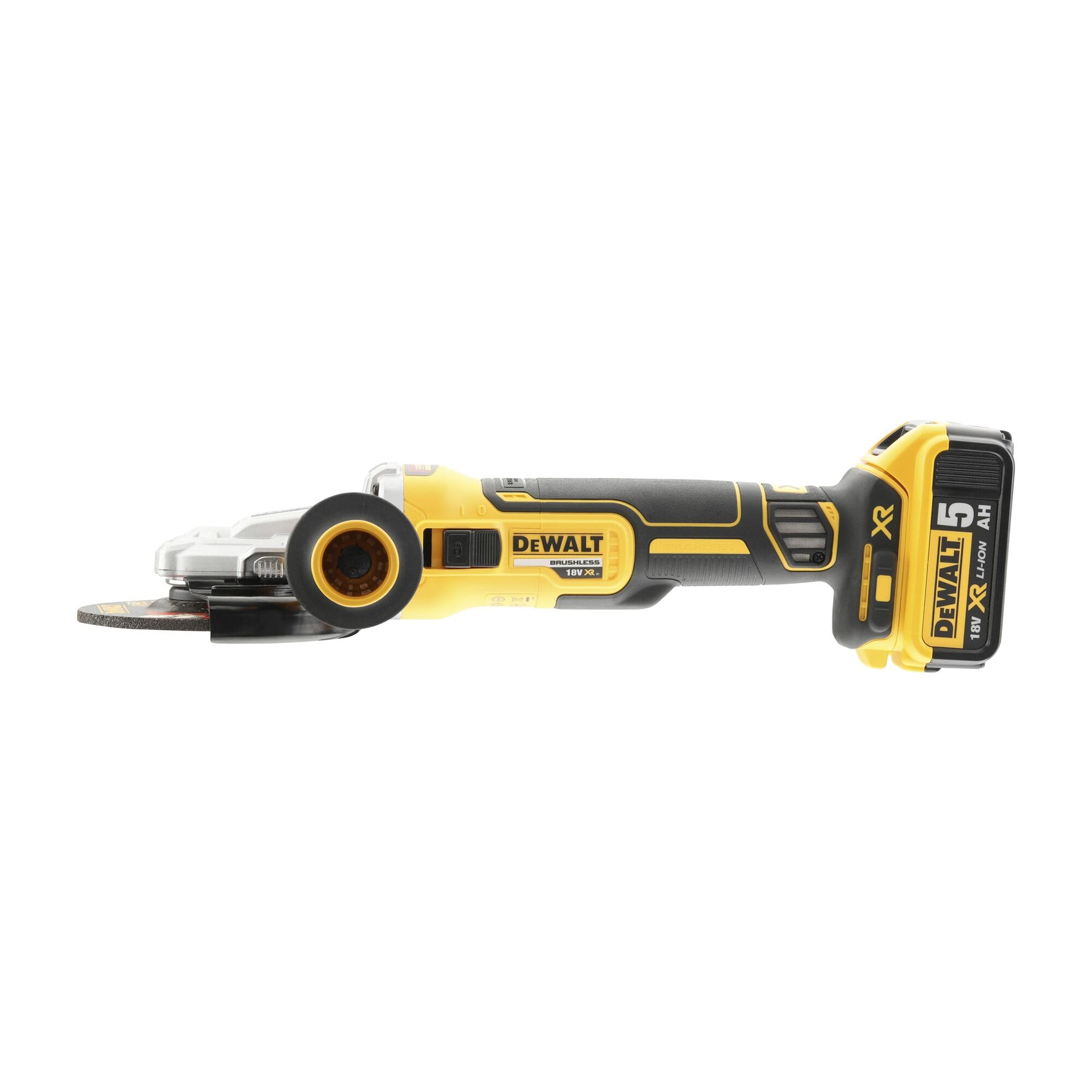DeWalt 18V XR Bare Unit Brushless Flat Head Angle Grinder, 125 mm