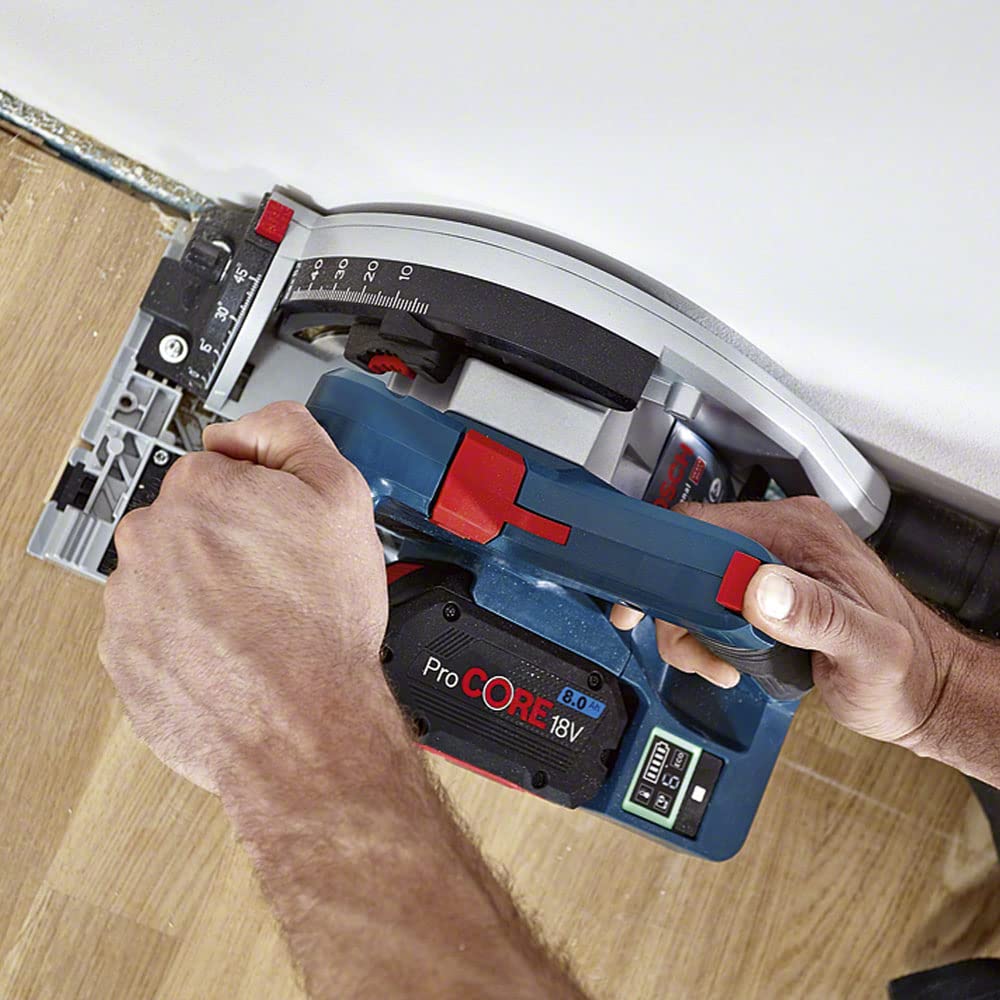 Bosch Professional BITURBO GKT 18V-52 GC Cordless Plunge Circular Saw (Adjustable Speed Levels, incl. connectivity Module, excl. Batteries and Charger, in L-BOXX 238)