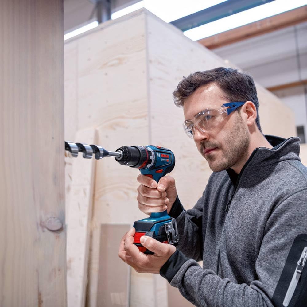Bosch Professional 18V System Cordless Drill/Driver GSR 18V-90 FC (FlexiClick System, Hard Torque of 64 Nm, brushless Motor, 2-Gear, incl. 1x GFA 18-M, 1x GFA 18-E, 1x GFA 18-W, in L-BOXX)