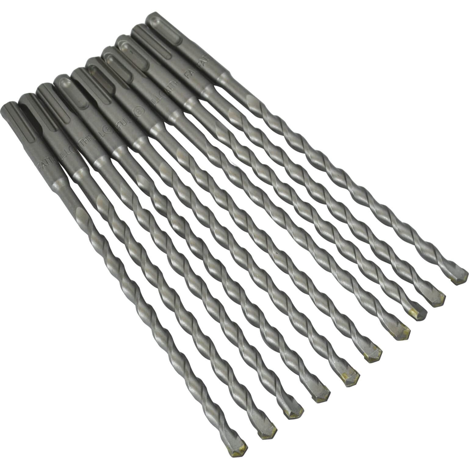 Faithfull SDS Plus Drill 8mm OL: 210mm WL: 150mm Bulk 10