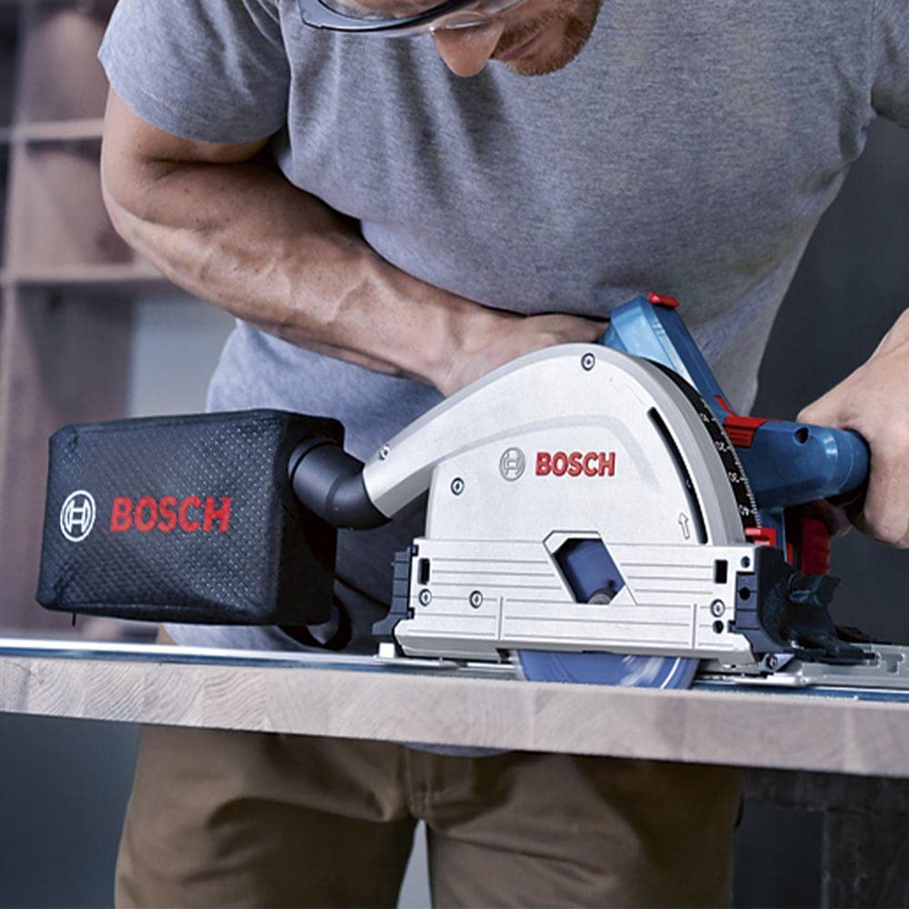 Bosch Professional BITURBO GKT 18V-52 GC Cordless Plunge Circular Saw (Adjustable Speed Levels, incl. connectivity Module, excl. Batteries and Charger, in L-BOXX 238)