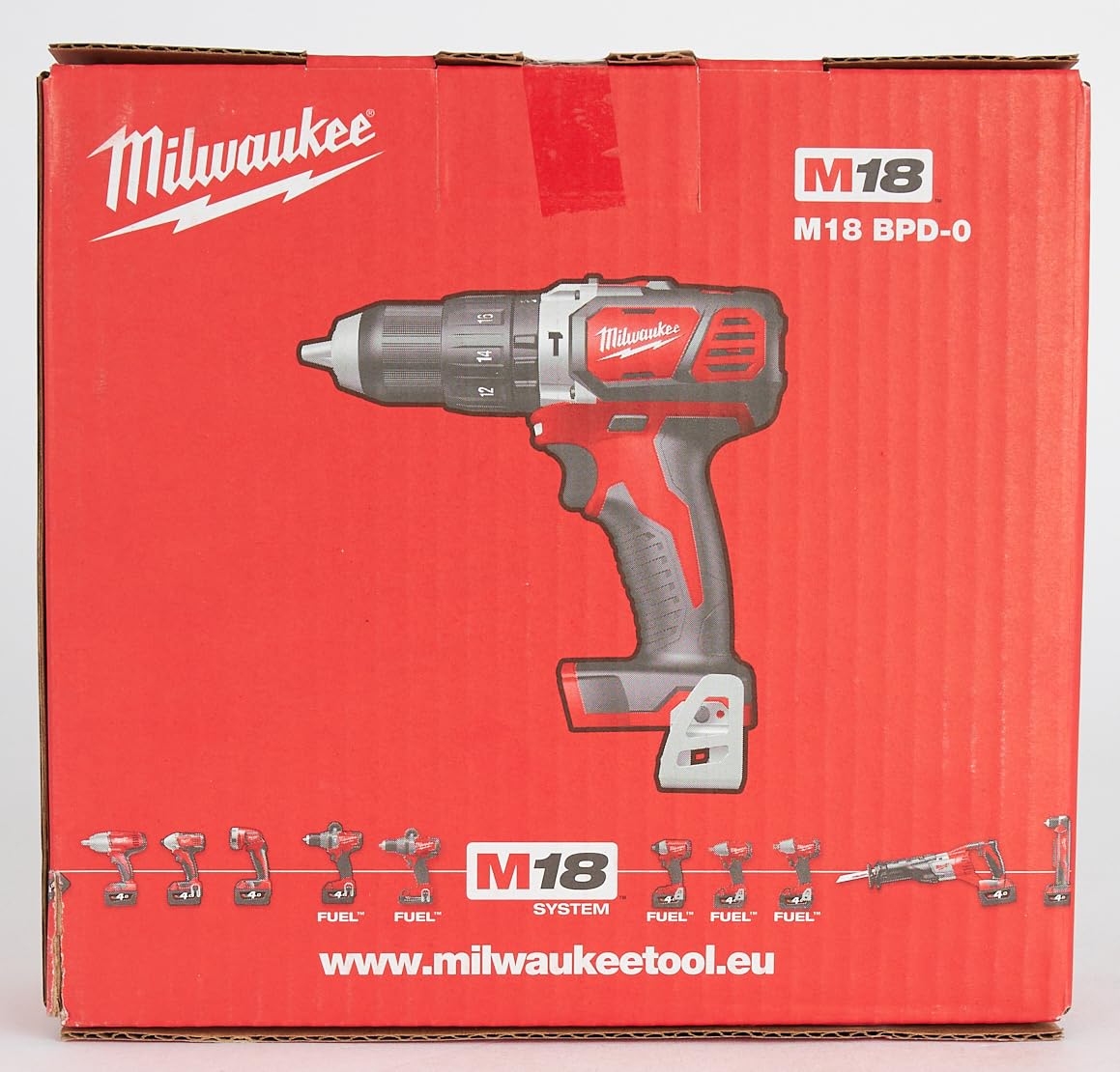 Milwaukee M18 BLPD2 18V Li-Ion M18 Heavy Duty Hammer Combi Drill - Body Only, Red
