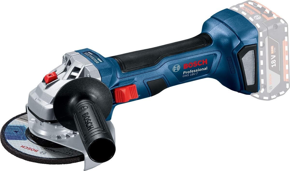 Bosch Professional 06019H9001 System GWS 18V-7 Cordless Angle Grinder