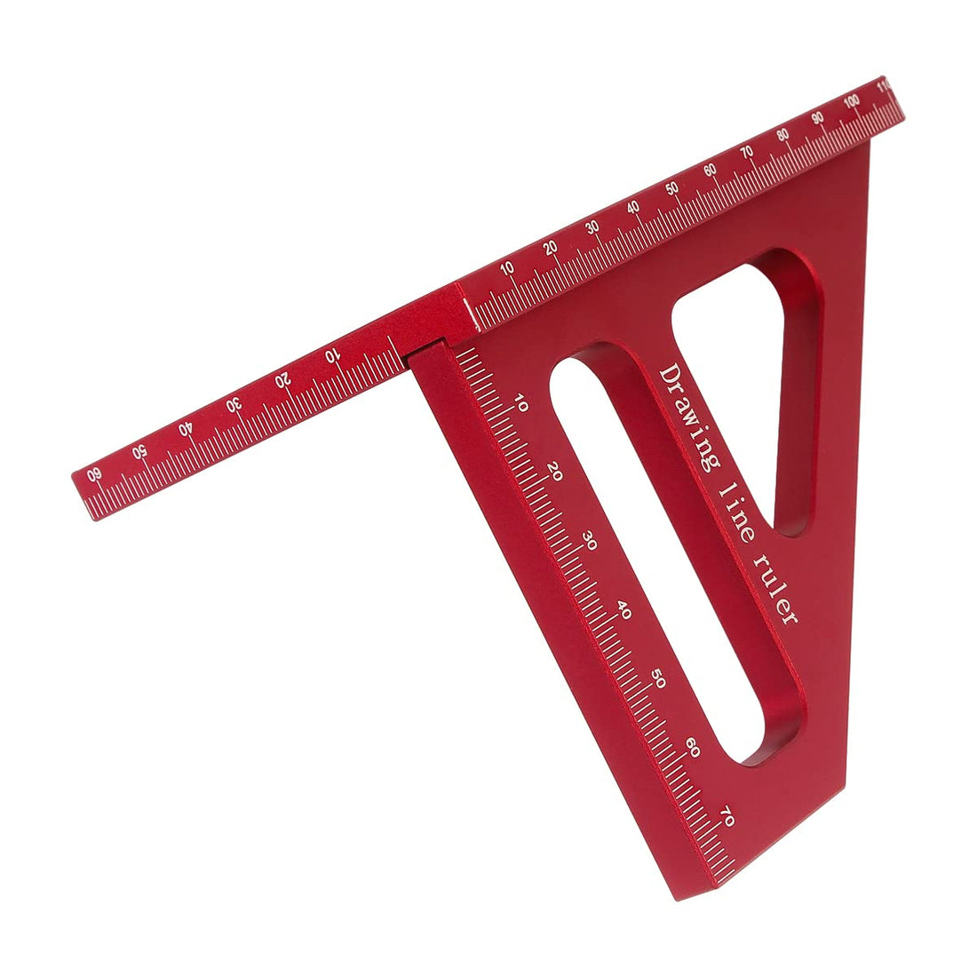 KETIPED 3D Multi-Angle Measuring Ruler,45/90 Degree Aluminum Alloy Woodworking Square Protractor,Drawing Line Ruler, Miter Triangle Ruler High Precision Layout Measuring Tool for Engineer Carpenter,R