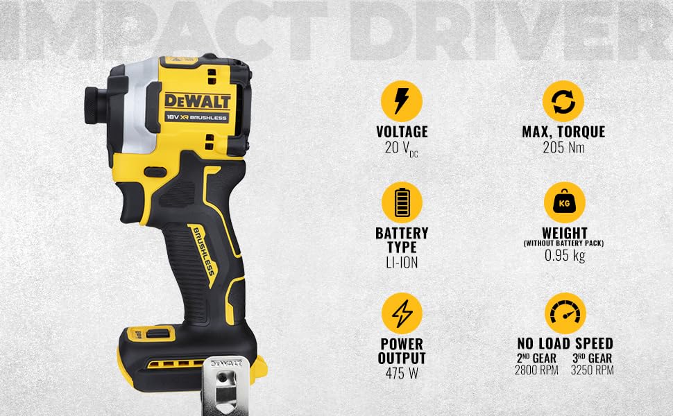 DeWalt 18V Compact 3 Speed Impact Driver