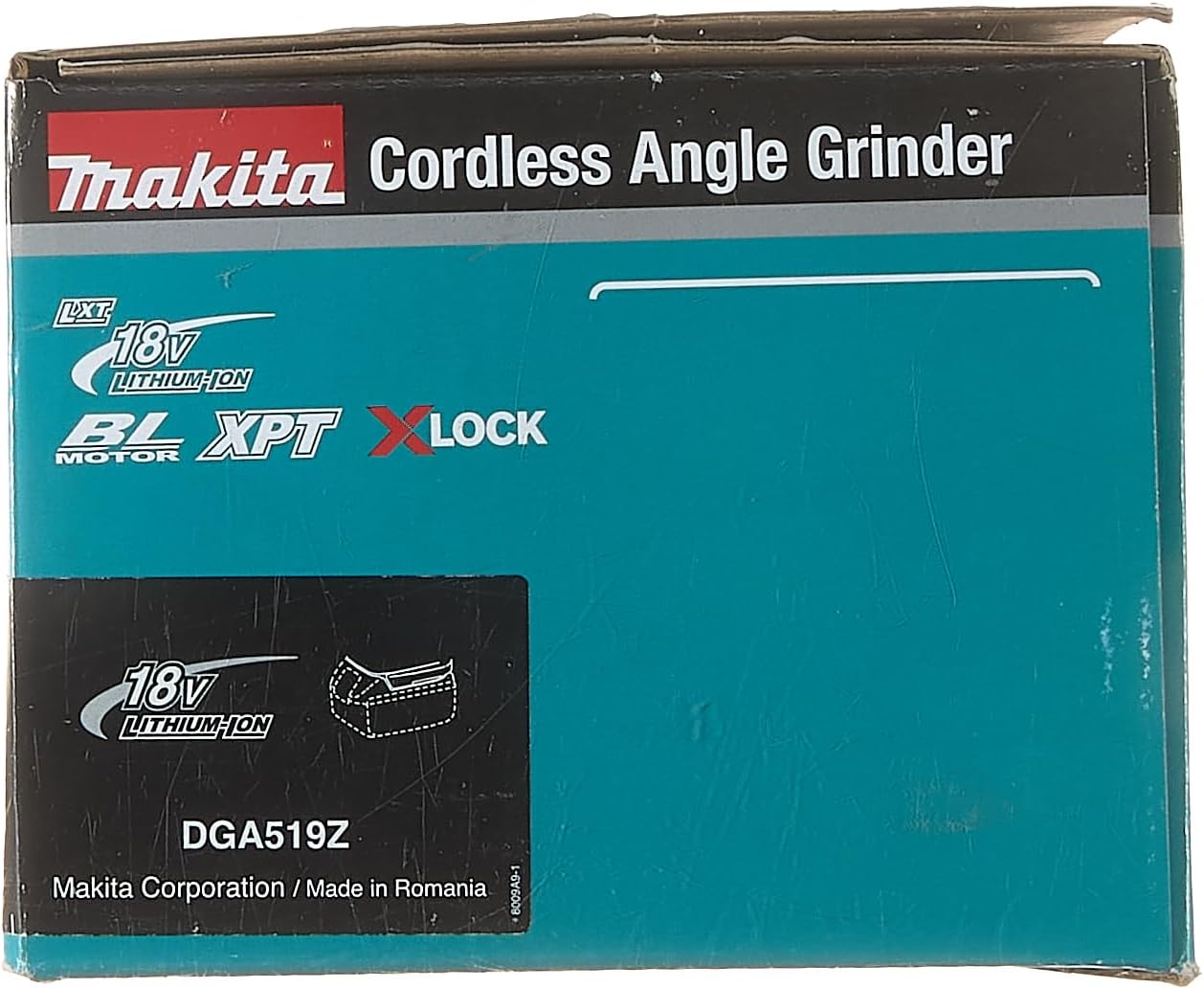 Makita DGA519Z 18V Brushless X-Lock Angle Grinder, 125 mm Size