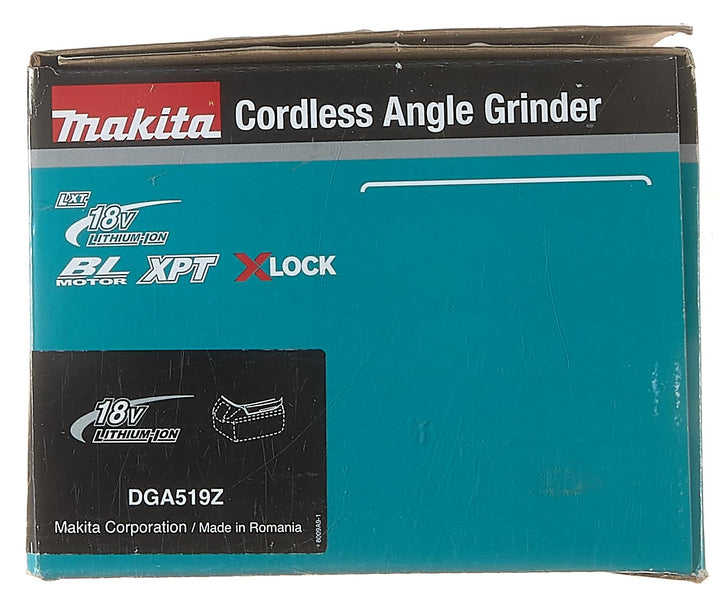Makita DGA519Z 18V Brushless X-Lock Angle Grinder, 125 mm Size