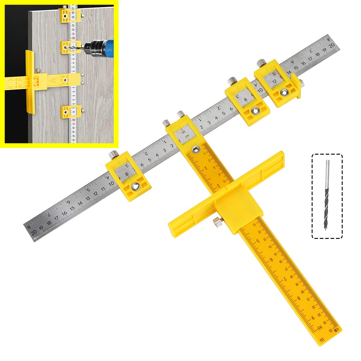 Punch Locator wood Drilling Guide Tool for Door and Drawer