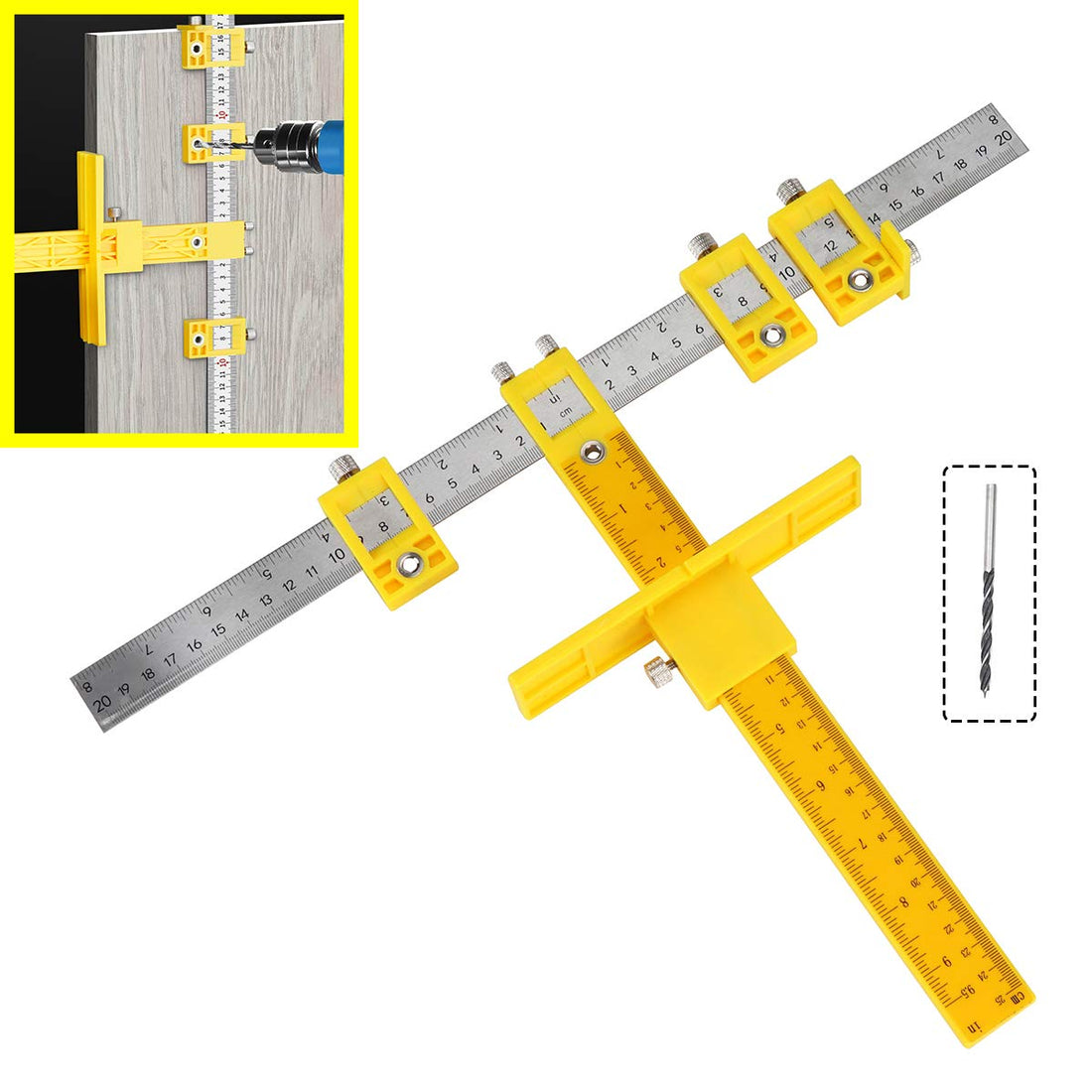 Punch Locator wood Drilling Guide Tool for Door and Drawer