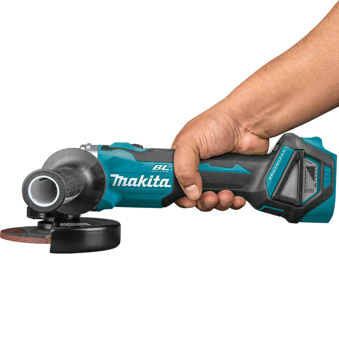 Makita 18V Brushless Angle Grinder with Slide Switch, 125 mm